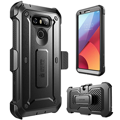 Carcasa para L  Funda completa resistente Supcase con protector de pantalla integrado  seriG G6  lanzamiento en 2017    UBProe Unicorn Beetle PRO  negro 