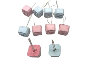 HAMKU Zahnschleifstein für Hamster, Vulkanstein, Molarstein, kleine Haustiere, Kaninchen, Chinchillas, Meerschweinchen, Quadratischer, Zufälliger Stil,10 Stück