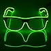 Produktbild OMOUP Leuchtende Brille EL Wire Leuchtbrille Leuchten LED Leucht Sonnenbrille Partybrille mit Batterie Box für Party Weihnachtsfeiern Halloween (Grün)