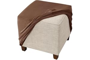 UYEOCO Copri Pouf Fodera Poggiapiedi Rotondo/Quadrato/Rettangolare Copripoggiapiedi Elastico 50x50/40 x 40 Cover Sgabello Copertura Protettiva per Ottomana (Color : C, Size : 40X40CM) ( Color : 9@ , Size : 5