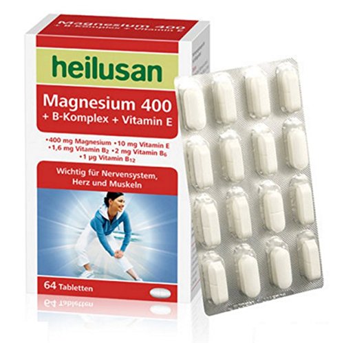 Preisvergleich Produktbild heilusan Magnesium 400 + B-Komplex + Vitamin E 64 Tabletten