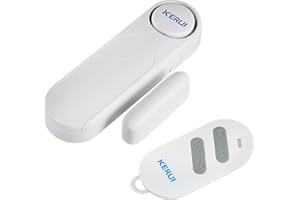 Door Alarm, KERUI D121 Wireless Door Window Contact Sensor Alarm with Remote Control, 3 Modes Door Open Sensor for Home Shop Security, Garage Shed Alarm, Elderly SOS, Security for Kids and Pets