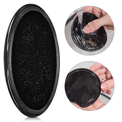 kwmobile 3x gel pad adesivi universali - pads in silicone antiscivolo autoadesivi supporto per smartphone e navigatore auto tom tom - nero