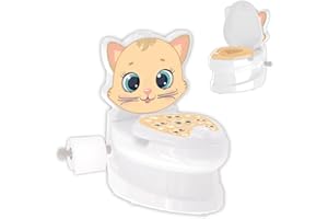 Pilsan Töpfchen Kitty 07563 Toilettenpapierhalter, Musik Licht Behälter bis 25kg, Farbe:weiß