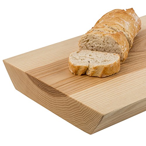 Schwarzwald Massivholz Schneidebrett JAMIE XL 50 cm, Esche mit natürlicher Baumkante - 7