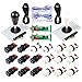 Produktbild EG STARTS 2 Spieler Arcade Joystick DIY-Teile 2X USB Encoder + 2X Ellipse Oval Joystick Griff + 18x American Style Arcade Buttons für PC, MAME, Raspberry Pi, Windows-System (Schwarz & weiß)
