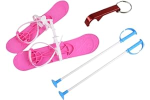 MARMAT Skis pour enfant avec fixation + bâtons de ski pour enfant 5 couleurs 40 cm