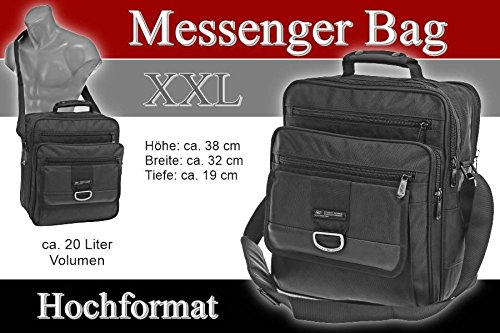 Arbeitstasche Schultertasche Flugbegleiter Umh  ngetasche Business Messenger Bag Tasche Schwarz