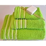 Terciopelo toallas de baño de 500 G/m² – Juego de 3 piezas – Hoja de baño + toalla de mano + toalla de invitados