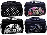 TP-22 Wickeltasche PIA von Baby-Joy XXXL Übergröße Schwarz Lila Pink Kugel Windeltasche Pflegetasche Babytasche Tragetasche