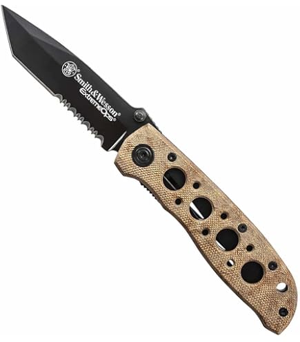 Smith & Wesson Border Guard Klappmesser – Klingenlänge 10,8 Cm, Mit Glasbrecher & Gurtschneider