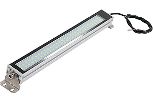 FOCKETY Luce di tubo industriale della macchina del LED, IP67 impermeabile a prova di esplosione 24V 36V 12W alta luminosità LED luce di lavoro con base metallica di rotazione a 360 °, Luce della macchina CNC