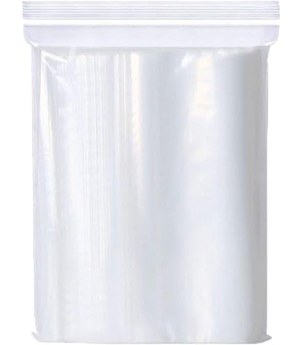 QQ Studio Clear Polypropylene Zip Seal Bags – 100/200 Pack – 2.36 Mil, Food Grade, Hang Hole – Jewelry Storage