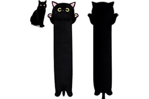 MUFEIRUO Long Cat Plush Long Plush Body Toy, 90cm Cute Long Cat Stuffed Animals Soft Long Cat Plushie, Black Cat Plush Kawaii Cartoon Stuffed Cat Toys for Kids Birthday Christmas