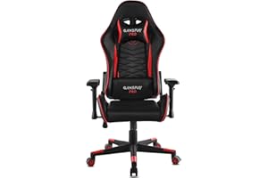 Mc Haus Gameplay Pro Chair Red - Silla Gaming ergonómica de Cuero sintético con reposabrazos Acolchados