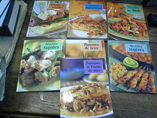 Lot de 7 livres de recettes cuisine recettes légères - Pomme de terre - Recettes au Wok - recettes végétariennes - Poissons et fruits de mer - recettes rapides - viandes et volailles - francais