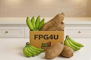 FPG4U African Veggies Combo Box 4-1KG Yam AND 1KG MATOKI, £14.99