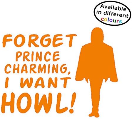 Studio Ghibli Inspired Sticker Wall Window Mirror Laptop Car Forget A Prince I Want Howl Vinyl Decal (Small - 11cm x 14cm)