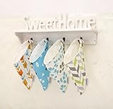 Comcrib 2er SET Dreieckstuch Baby Lätzchen mit Druckknöpfen Auskleidung für 0-5 Jahre aus 100% Baumwolle - 2