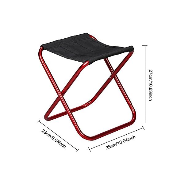 Sue-Supply Ultraleicht Alu Hocker klappbar Sitzhocker Klappstuhl Faltbar für BBQ, Camping, Angeln, Reisen, Wandern… – Bild 3