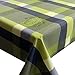 Produktbild Meterware Stoff Farbe , Breite & Länge wählbar - Kariert Grün Blau TEFLON Eckig 110 x 190 bzw. 190x110 cm Tischdecke " Kein Wachstuch " Gartentischdecke Lotus Effekt wasserabweisend Lebensmittelecht