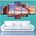 Produktbild Lvabc Rahmen Hd Druck Leinwand Gemälde 5 Stücke Sky Seaview Poster Für Wohnzimmer Dekor Cuadros Modular Landschaft Bild Wandkunst J-280X200Cm
