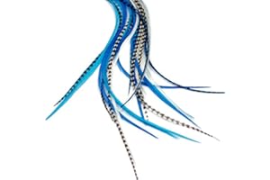 ONE FINE DAY FEATHERS Extensions De Cheveux En Vraies Plumes + anneaux/boucle - ice (5 plumes)