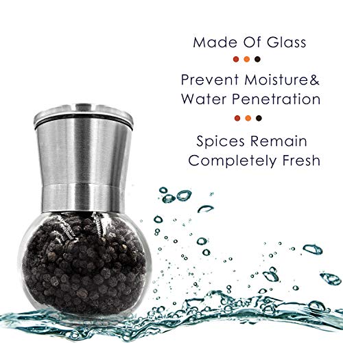 NW 1776 Molinillo de Pimienta de Acero Inoxidable, Molinillo Manual para Ajuste de Espesor, Apto para Barbacoa, Cocina, Uso en restaurantes.