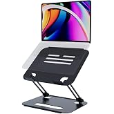 Basic 2 T&uuml;m Modellerle Uyumlu Metal Kolay Ayarlanır Katlanabilir Siyah Laptop Standı Y&uuml;kseltici Laptop Sehpası
