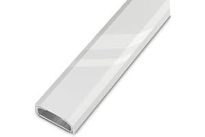 Design Kabelkanal 1100 x 50 x 20 mm vit pulverlackerad med plats för många kablar Kabelkanal av SCHÜCO ALU COMPETENCE