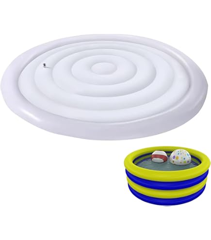 Couvercle De Spa Rond Gonflable 145 Cm - En PVC Isolant, étanche, Avec Poignées - Pour Spa Gonflable, Bain à Remous, Hôtel, Maison