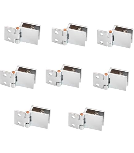 Pastlla 4 Clip Per Porta In Vetro In Acciaio Inox, Senza Foratura, Morsetto Per Porta In Vetro, 5-8 Mm, Per Vetrine, Mobili, Cucina, Bagno, Ufficio, Porta Scorrevole, Armadietti, Cassetti, Pomelli - 8