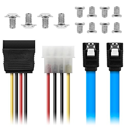 deleyCON DUAL Einbaurahmen 2,5″ Festplatte SSD auf 3,5″ (bis zu 2x 2,5″ Festplatten HDD oder SSD) – SATA 3 bis 6Gb/s Kabel Inklusive - 6