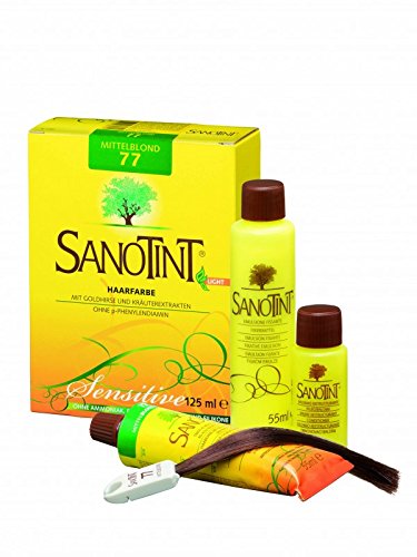 SANOTINT® Haarfarbe Sensitive „light“ Nr. 77 „Mittelblond“ (125 ml) - 2