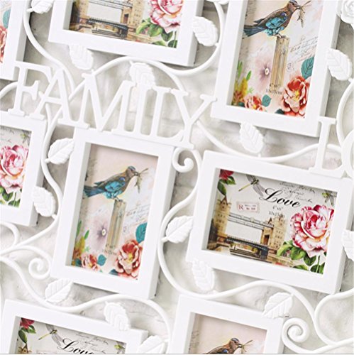 Ddj Frames großes Puzzle Stil 12 4 x 6 Wand aufhängen Collage Bilderrahmen, passt Standard 10,2 x 15,2 cm Fotos, 12 Öffnung, perfekter Bilderrahmen für Familie Bilder. Collage und mehrere Öffnung Frames - 5