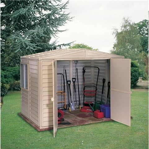 Oslo 8FT x 8FT DURAMAX PLASTIC PVC SHED WITH STEEL FRAME (2.39m x 2.39m)