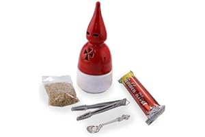 FMAS AUTOMATIZACIÓN Incensario de carbón Nazareno Rojo y Blanco con Accesorios