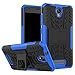 Produktbild Wrcibo ZTE Blade L5 (L5 Plus) Hülle, Wrcibo Hybrid 2 in 1 TPU und PC Schutzhülle Cover Case Armor Handytasche Backcover Stoßfest Handy Hülle Tasche Schutz Etui mit Ständer für ZTE Blade L5 (L5 Plus) [Blau]