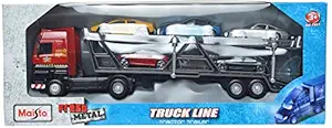 Maisto Truck Line Car Carrier Trailer Die-cast Toy Truck Model