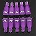 Teenxful 10PC Plastic Acrylic Nail Art Clip UV Gel Polish Remover Cleaner Wrap Tool Purple