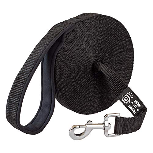 HUND IST KÖNIG Schleppleine für Hunde, 10m Hundeleine mit gepolstertem Griff, robustem Karabiner, gratis Aufbewahrungsbeutel & ebook