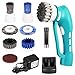 Produktbild CookJoy Elektrische Reinigungsbürste Set, Wiederaufladbarer Handheld-Schrubber mit 7 Bürstenköpfen, Perfekt für Badezimmer und Küche, Blau