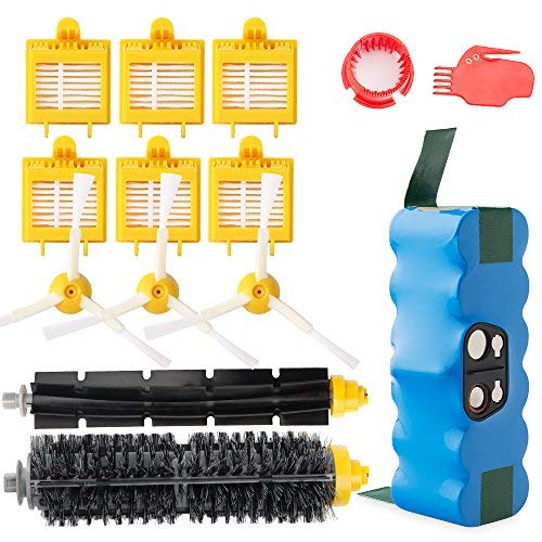 efluky 4.0Ah batterie de rechange avec Kit d'accessoires pour Aspirateur iRobot roomba 700 750 760 7