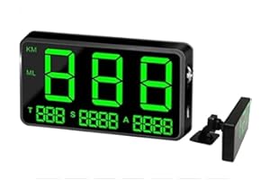 ELING Compteur de vitesse GPS universel à affichage tête haute avec compteur kilométrique affichage numérique de la vitesse MPH alarme de survitesse horloge de voiture pour tous les véhicules C80