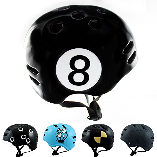 Skullcap® BMX Helm ☢ Skaterhelm ☢ Fahrradhelm ☢, Herren | Damen | Jungs & Kinderhelm, schwarz matt & glänzend