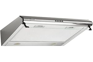 GURARI GCH F 590 60 IS Built-In Cooker Hood 60 cm Stainless Steel 250 m³/h with Glass LED Exhaust Air / Recirculation