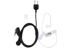 TOSUNY Cuffie Walkie Talkie a 2 pin Radio bidirezionale Auricolare PTT MIC per ICOM IC-F3011 / F4011 / F4001 / F1000 / F2000 / F3210D / F3230D / T70A / V80 / F3G / F4G / F11S / F14 / F14S / F21 / F24 /F24S e