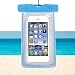 Produktbild RUHRBASIS Smartphone Handy Outdoor Beach Bag Tasche Schutzhülle Wasserfest für Strand Reise Urlaub Schutz Nässe Staub Schmutz Sand für Motorola Moto G5S Plus | Motorola Moto G5S - Transparent Blau