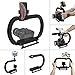 Price comparison product image Hydra Stabilizer Handheld Camera Stabilizer DC+DV 2-Hand Holder Camera Steadycam Mount Hand Grip Shooting Rig Compatible for Gopro Action Cameras+Sony Nikon Canon DSLR Cameras+iPhone/Samsung Phones