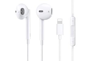 HLSHING Cuffie per iPhone, In-Ear iPhone con filo Hi-Fi Stereo Auricolari, Controllo del Volume Isolamento del Rumore Earphones Compatibile con iPhone 14 Pro Max/13/12/Mini/11/SE/XS Max/X/XR/8 Plus/7
